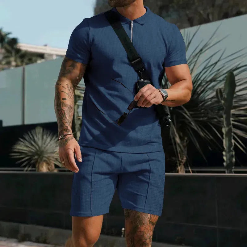 Men's Short Sleeve Shorts Casual Suit Summer - Bellarte Enchanté Men's Short Sleeve Shorts Casual Suit Summer