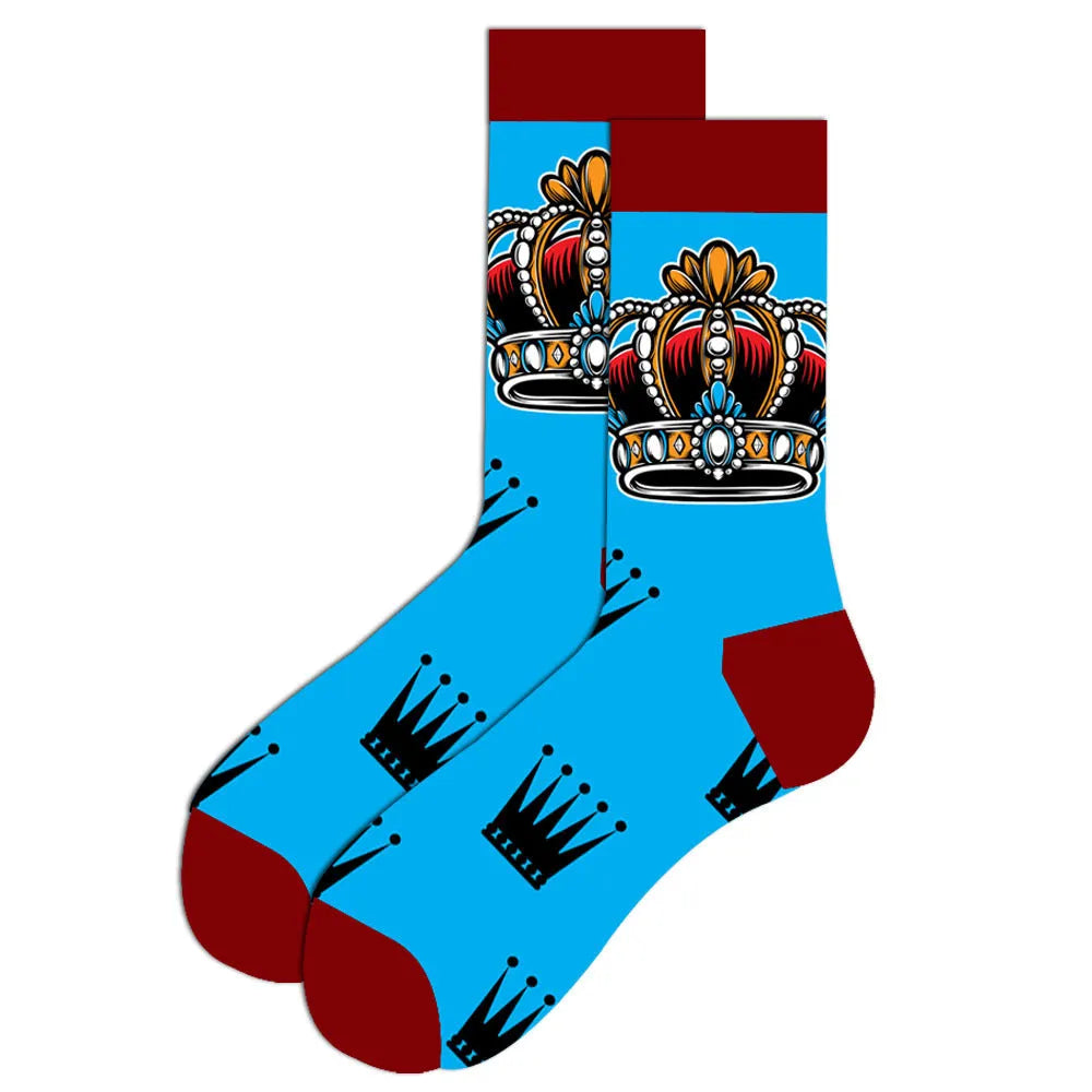Men's Socks Santa Claus Moose Men's Mid-tube Socks Tide Cotton Socks - Bellarte Enchanté Men's Socks Santa Claus Moose Men's Mid-tube Socks Tide Cotton Socks