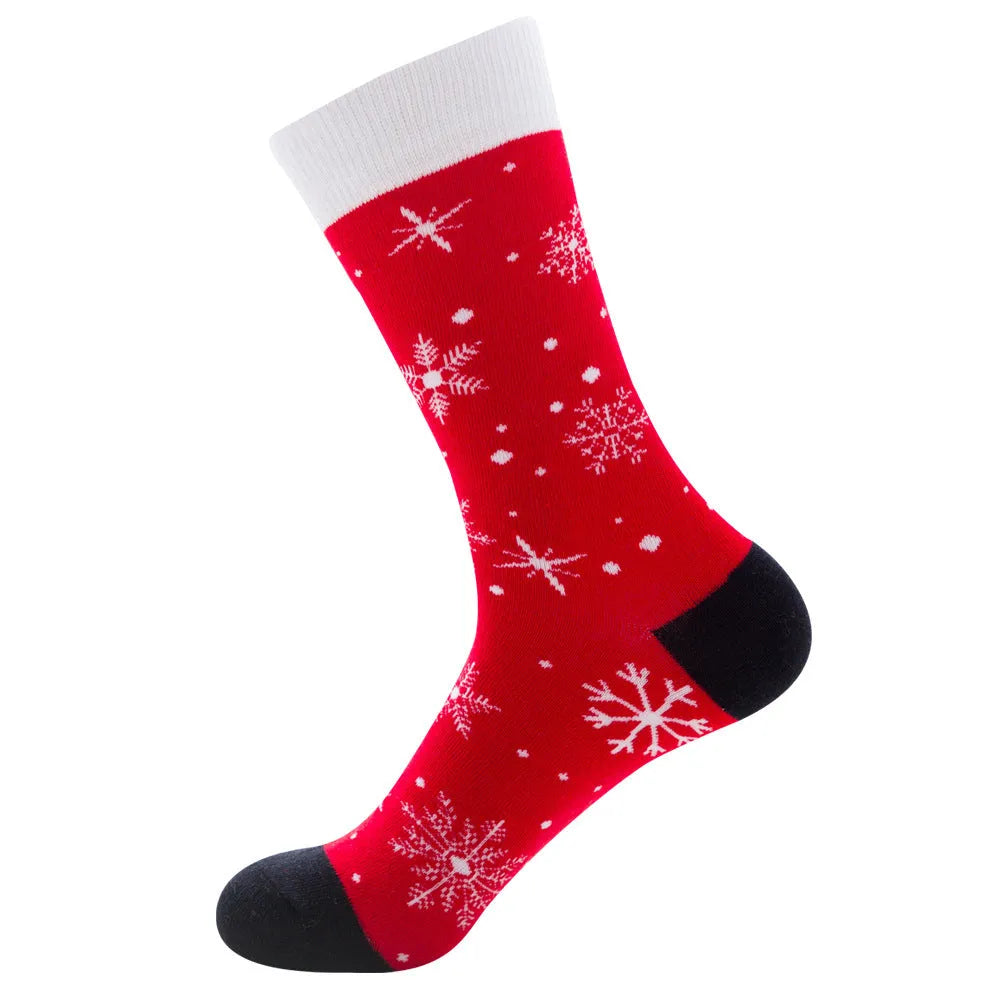 Men's Socks Santa Claus Moose Men's Mid-tube Socks Tide Cotton Socks - Bellarte Enchanté Men's Socks Santa Claus Moose Men's Mid-tube Socks Tide Cotton Socks