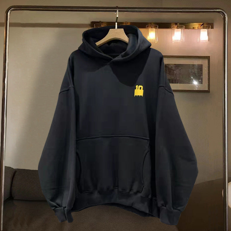 Men's Tote Bag Design Hooded Sweatshirt - Bellarte Enchanté Men's Tote Bag Design Hooded Sweatshirt