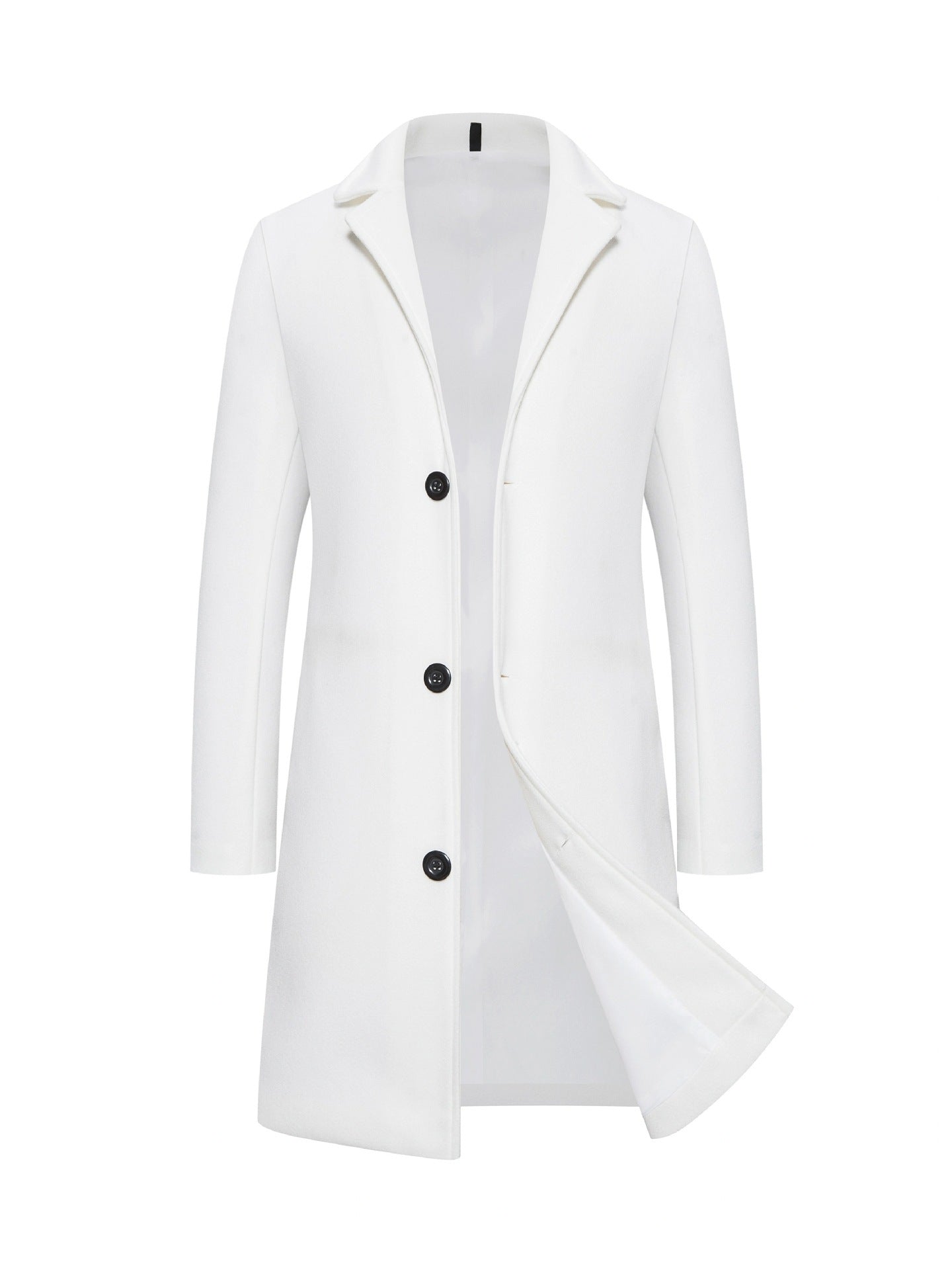Men's Woolen Coat Slim-fit Mid-length Trench Coat - Bellarte Enchanté Men's Woolen Coat Slim-fit Mid-length Trench Coat