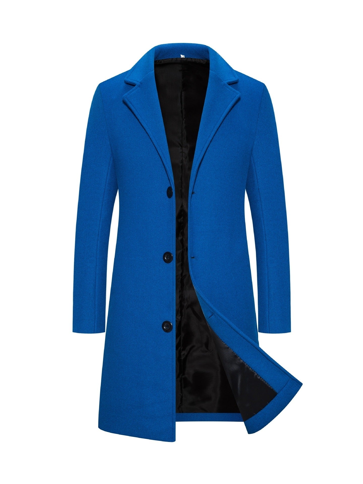 Men's Woolen Coat Slim-fit Mid-length Trench Coat - Bellarte Enchanté Men's Woolen Coat Slim-fit Mid-length Trench Coat