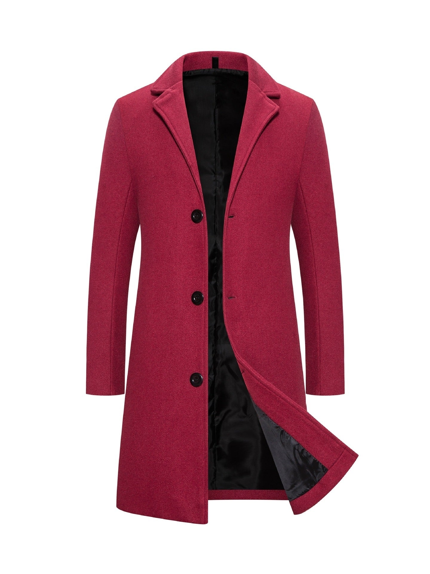 Men's Woolen Coat Slim-fit Mid-length Trench Coat - Bellarte Enchanté Men's Woolen Coat Slim-fit Mid-length Trench Coat