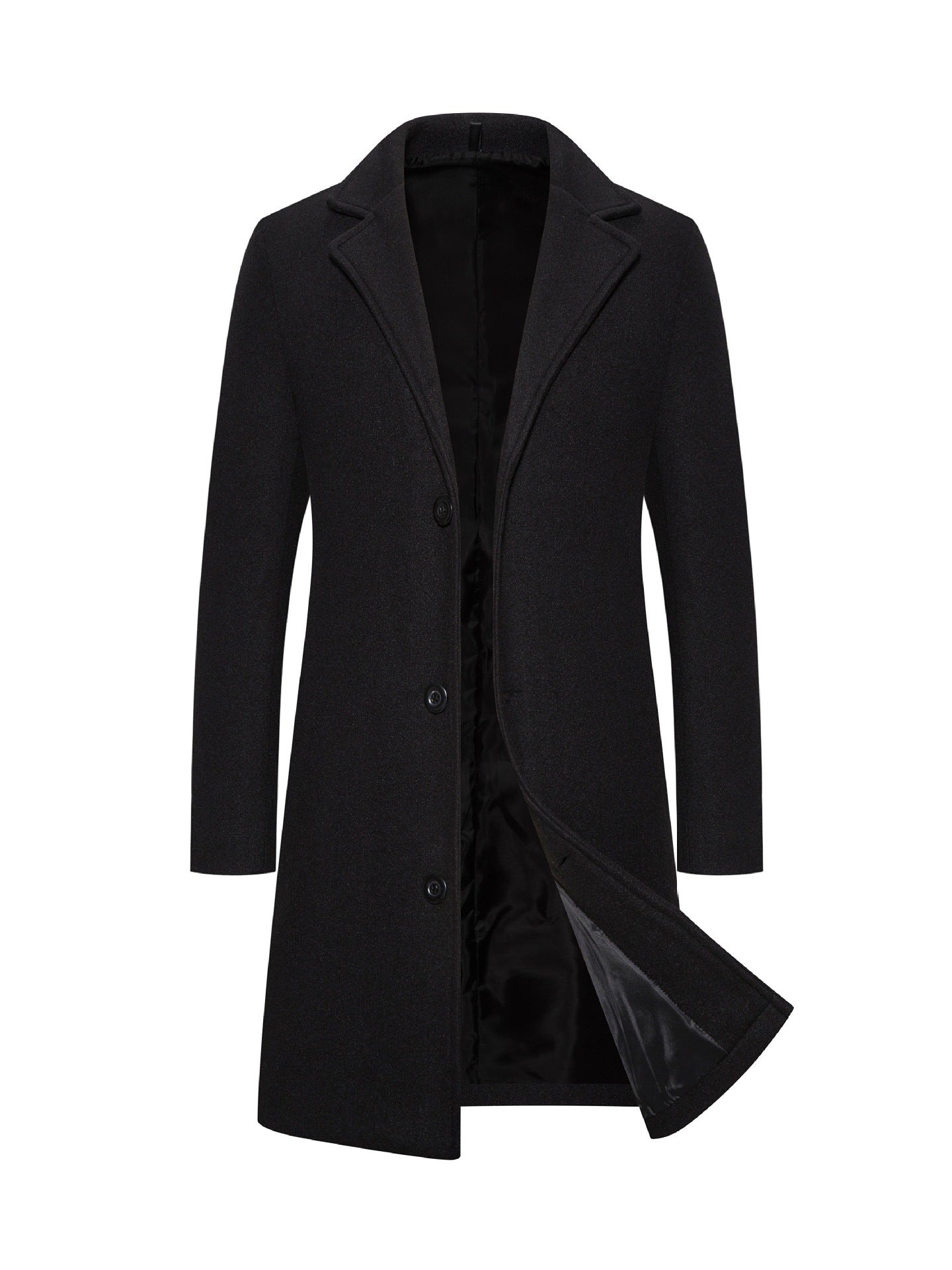 Men's Woolen Coat Slim-fit Mid-length Trench Coat - Bellarte Enchanté Men's Woolen Coat Slim-fit Mid-length Trench Coat