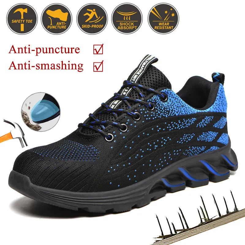 Men Sneakers Indestructible Steel Toe Work Shoes Comfortable Puncture Proof Shoes - Bellarte Enchanté Men Sneakers Indestructible Steel Toe Work Shoes Comfortable Puncture Proof Shoes