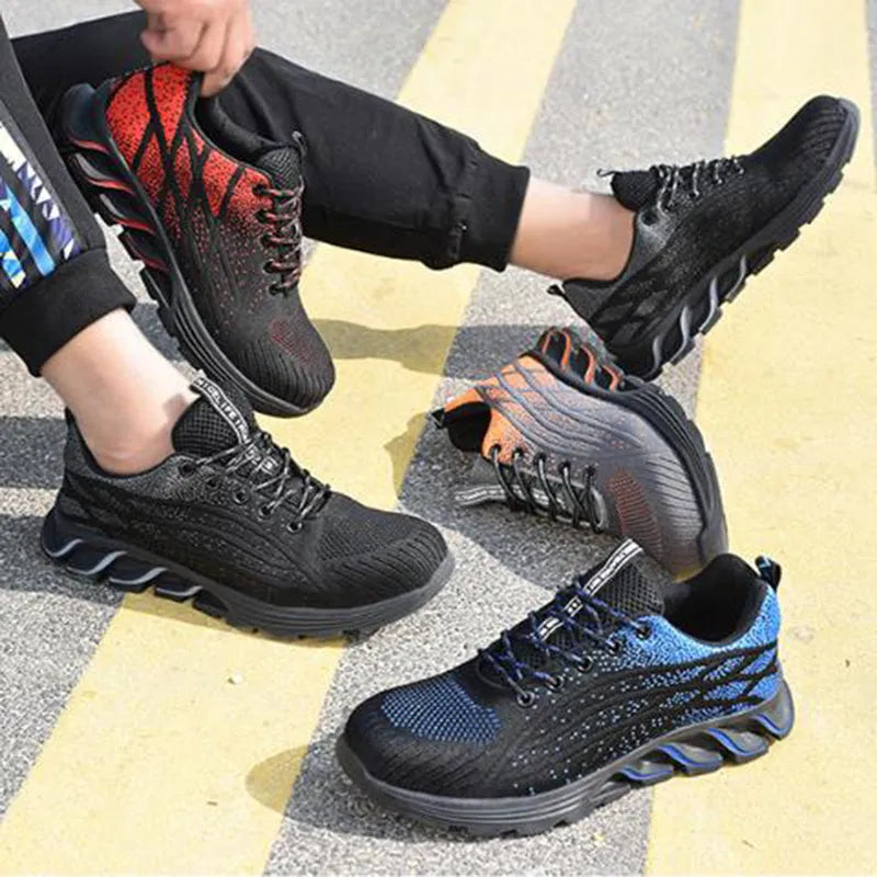 Men Sneakers Indestructible Steel Toe Work Shoes Comfortable Puncture Proof Shoes - Bellarte Enchanté Men Sneakers Indestructible Steel Toe Work Shoes Comfortable Puncture Proof Shoes