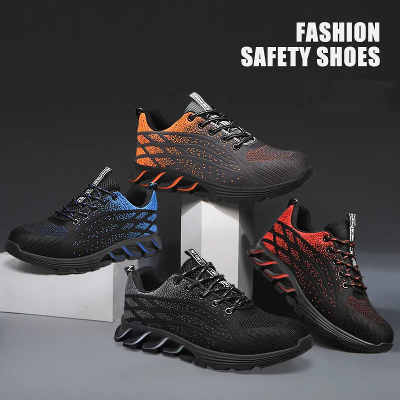 Men Sneakers Indestructible Steel Toe Work Shoes Comfortable Puncture Proof Shoes - Bellarte Enchanté Men Sneakers Indestructible Steel Toe Work Shoes Comfortable Puncture Proof Shoes