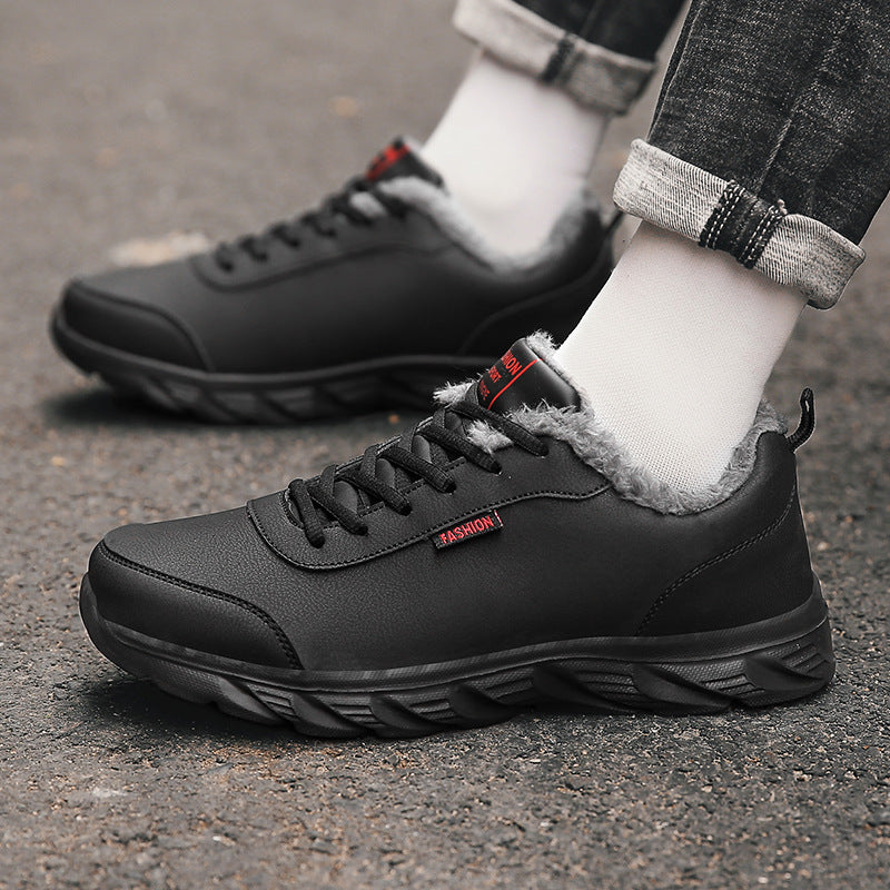 Men Sneakers Winter Warm Sports Shoes With Plush - Bellarte Enchanté Men Sneakers Winter Warm Sports Shoes With Plush
