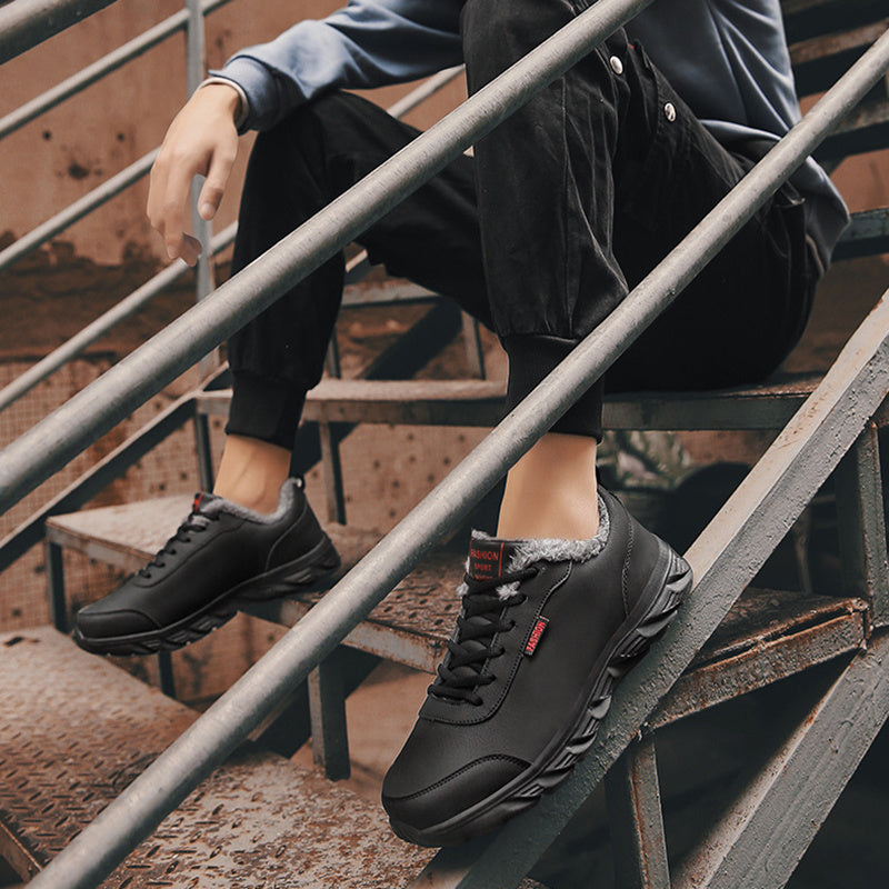 Men Sneakers Winter Warm Sports Shoes With Plush - Bellarte Enchanté Men Sneakers Winter Warm Sports Shoes With Plush