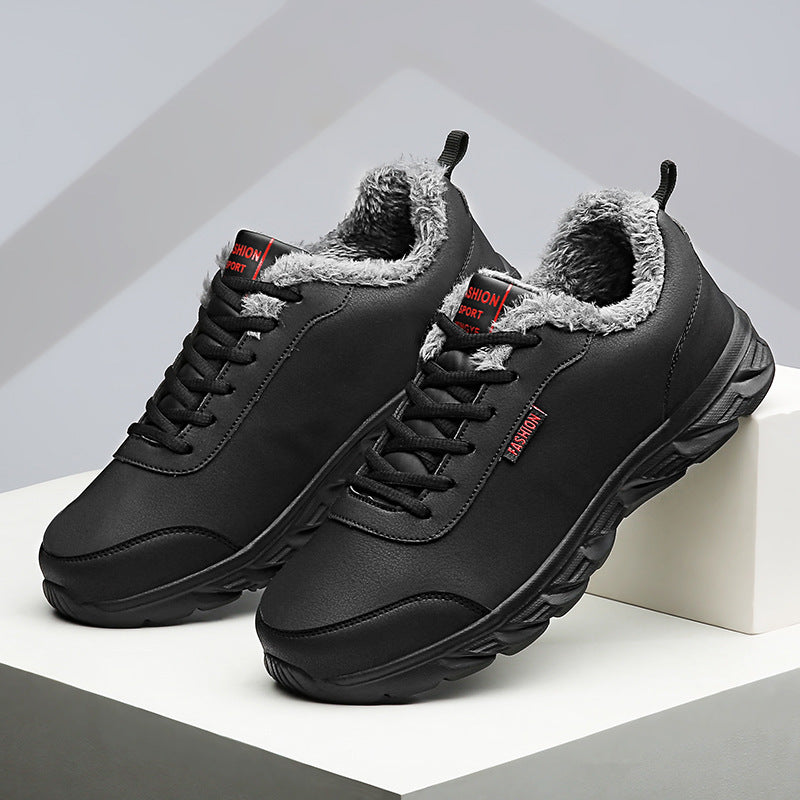 Men Sneakers Winter Warm Sports Shoes With Plush - Bellarte Enchanté Men Sneakers Winter Warm Sports Shoes With Plush