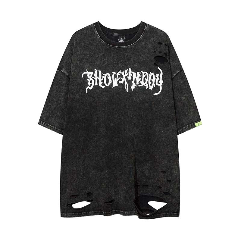 Men Trendy Brands Loose Dark Distressed Top - Bellarte Enchanté Men Trendy Brands Loose Dark Distressed Top