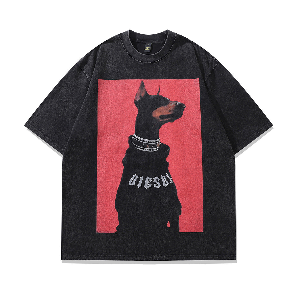 Men Women Streetwear Hip Hop Oversized T Shirt Funny Doberma - Bellarte Enchanté Men Women Streetwear Hip Hop Oversized T Shirt Funny Doberma
