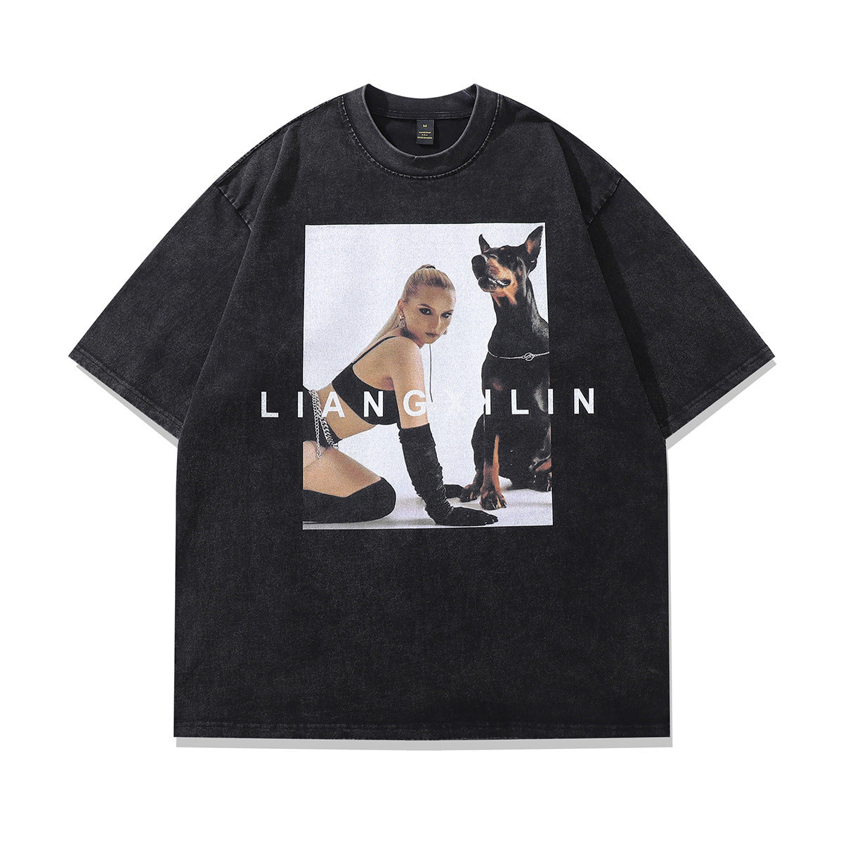 Men Women Streetwear Hip Hop Oversized T Shirt Funny Doberma - Bellarte Enchanté Men Women Streetwear Hip Hop Oversized T Shirt Funny Doberma