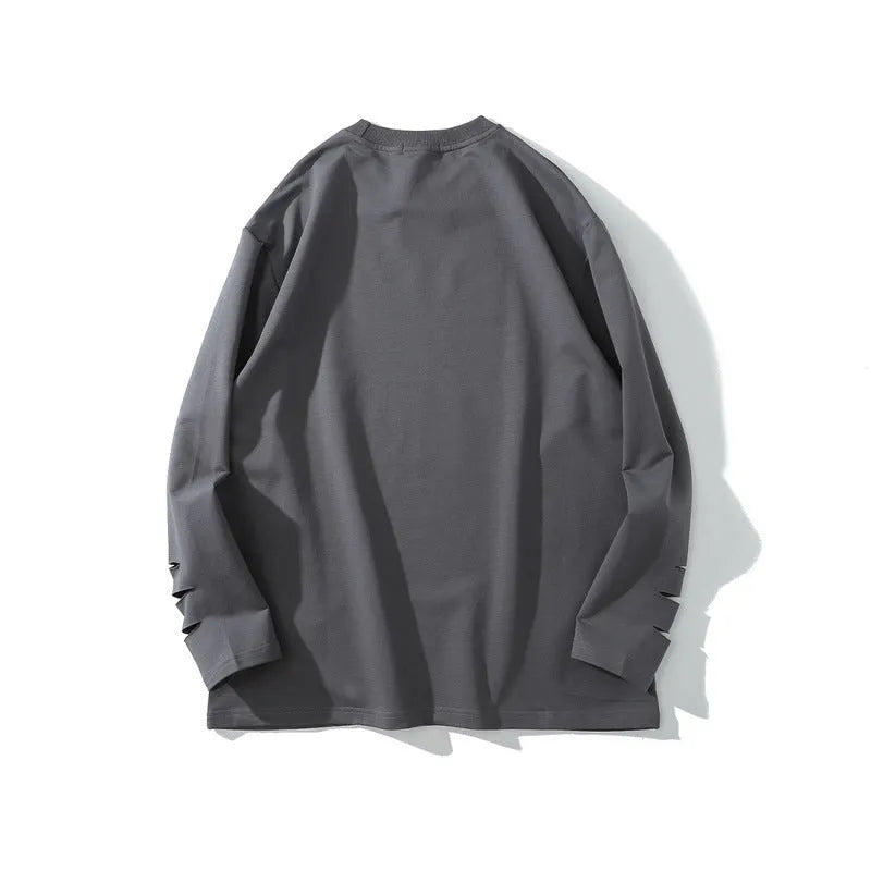 Metal chain animation tattered hoodie - Bellarte Enchanté Metal chain animation tattered hoodie