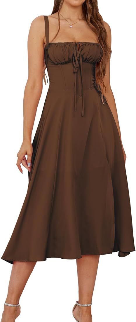 Mid-length Corset Elegant Slit Lace-up Women's Outing Leisure Dress - Bellarte Enchanté Mid-length Corset Elegant Slit Lace-up Women's Outing Leisure Dress