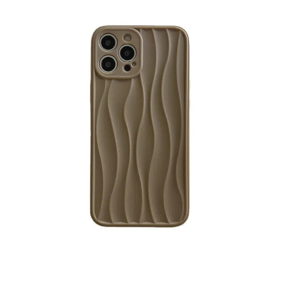 Milk Coffee Color Corrugated Mobile Phone Shell - Bellarte Enchanté Milk Coffee Color Corrugated Mobile Phone Shell