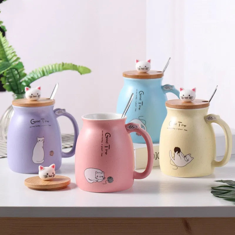 Milk Mug Cute Cartoon Ceramic Mug Breakfast - Bellarte Enchanté Milk Mug Cute Cartoon Ceramic Mug Breakfast