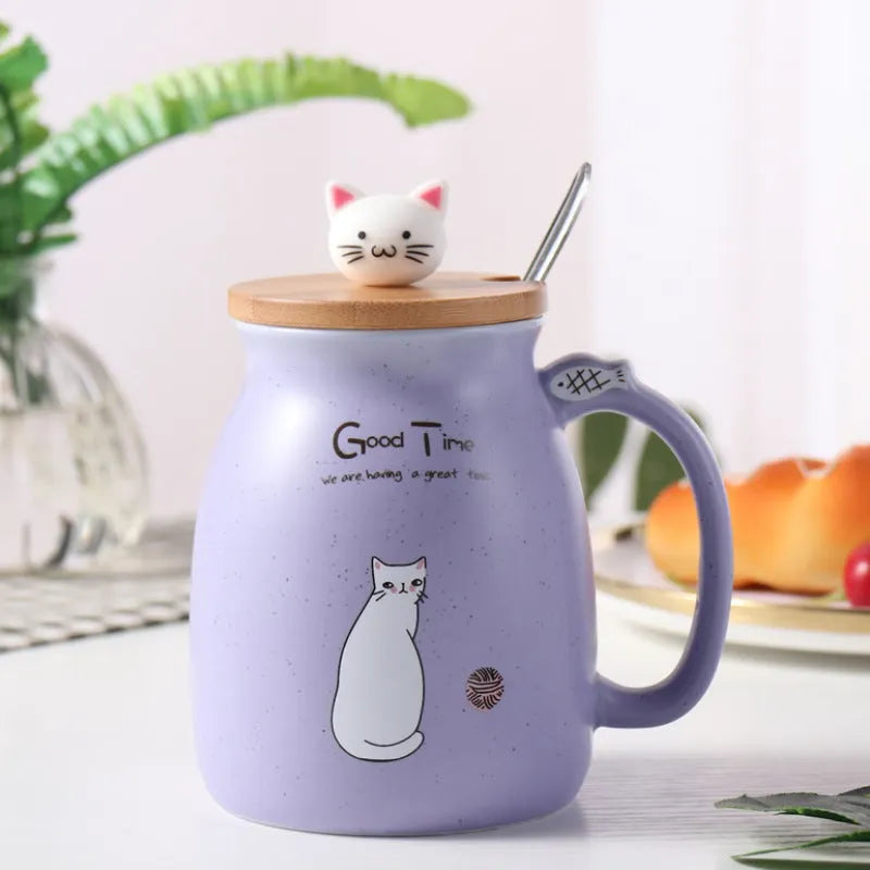 Milk Mug Cute Cartoon Ceramic Mug Breakfast - Bellarte Enchanté Milk Mug Cute Cartoon Ceramic Mug Breakfast