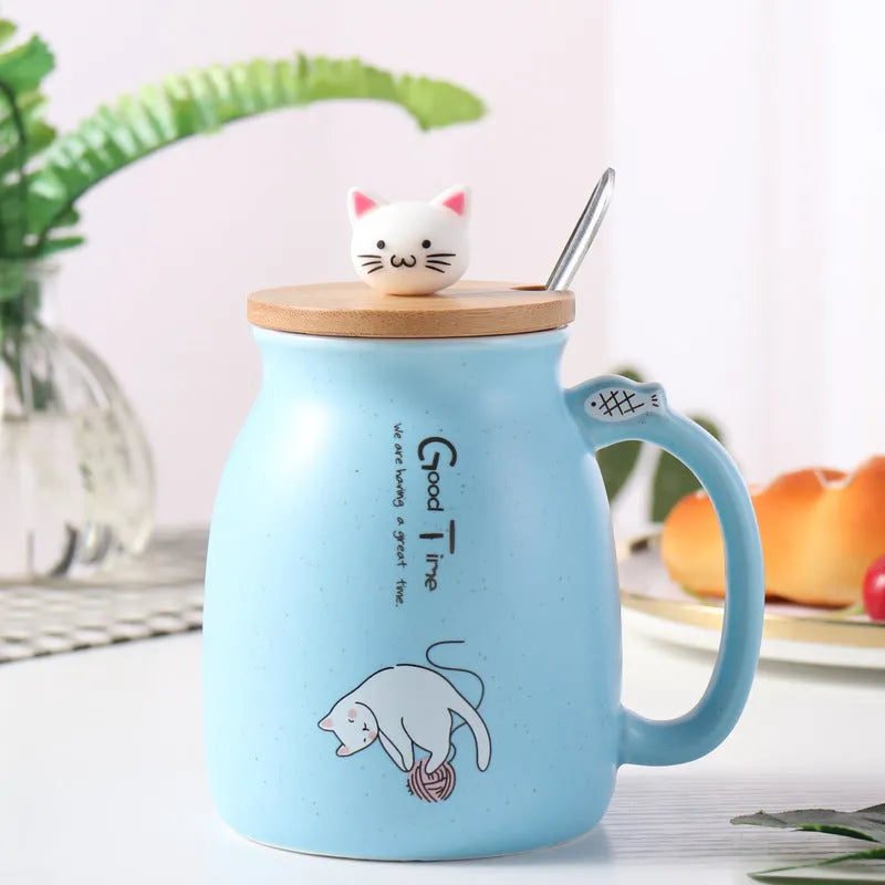 Milk Mug Cute Cartoon Ceramic Mug Breakfast - Bellarte Enchanté Milk Mug Cute Cartoon Ceramic Mug Breakfast