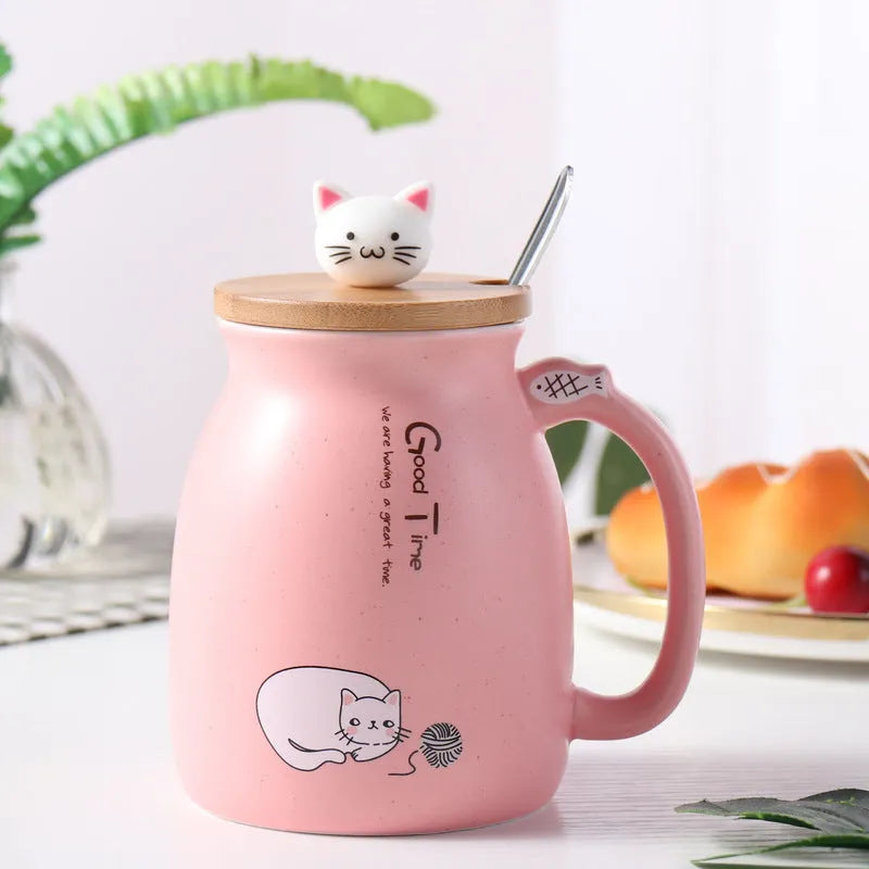 Milk Mug Cute Cartoon Ceramic Mug Breakfast - Bellarte Enchanté Milk Mug Cute Cartoon Ceramic Mug Breakfast