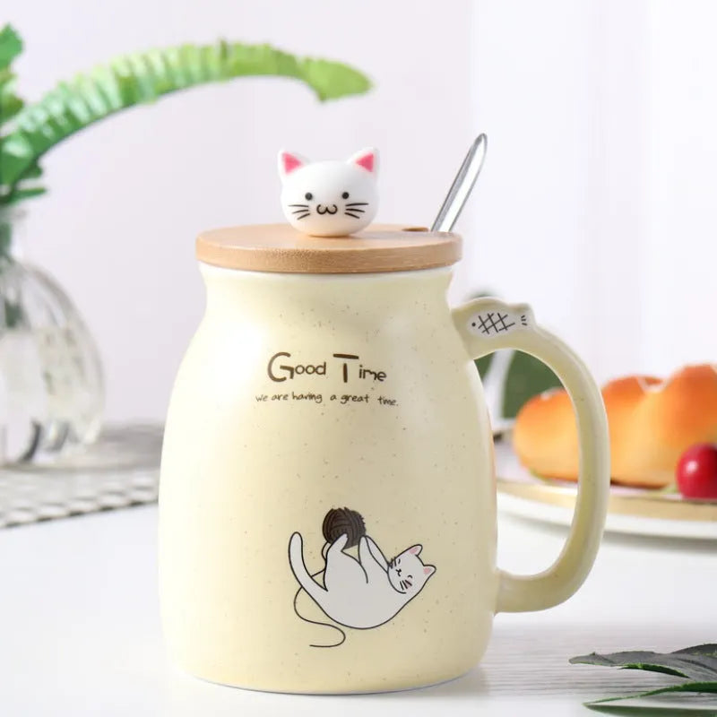 Milk Mug Cute Cartoon Ceramic Mug Breakfast - Bellarte Enchanté Milk Mug Cute Cartoon Ceramic Mug Breakfast