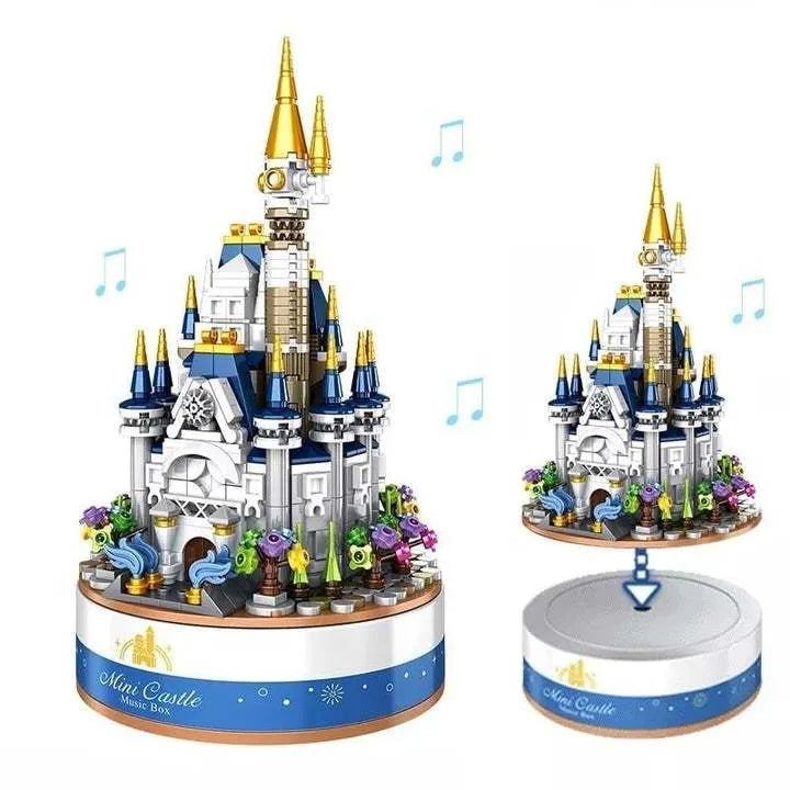 Mini Castle Music Box Building Blocks Assembled Toys - Bellarte Enchanté Mini Castle Music Box Building Blocks Assembled Toys
