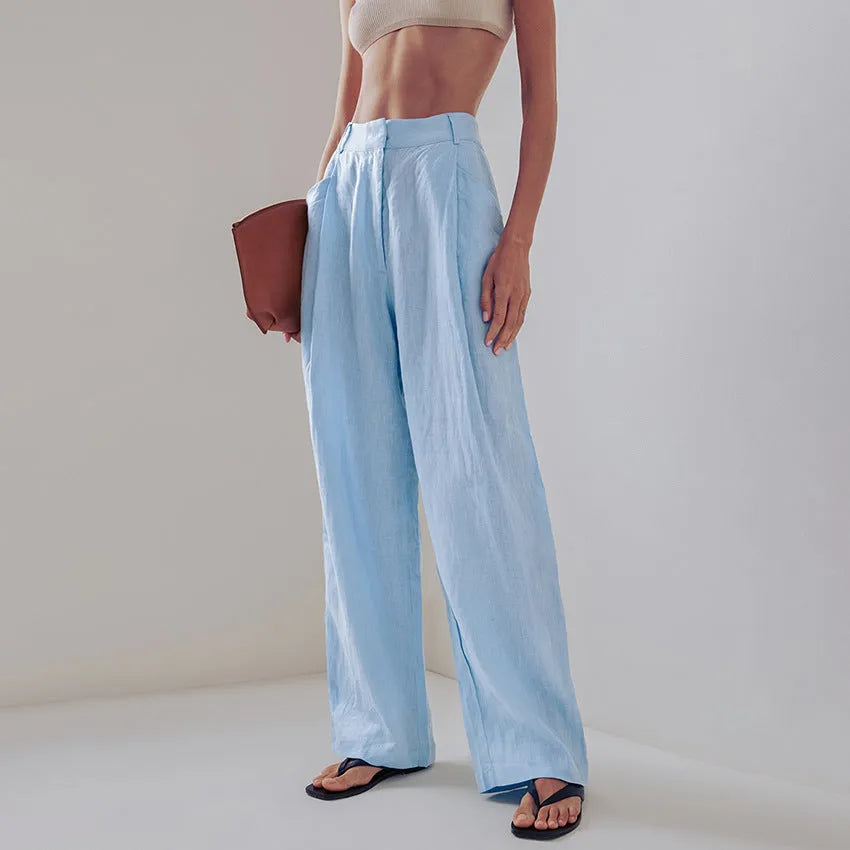 Minimalist Long Sleeve Shirt Trousers Two-Piece - Bellarte Enchanté Minimalist Long Sleeve Shirt Trousers Two-Piece