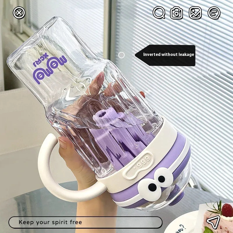 Minimalist Water Cup Straw Large Capacity Large Ice Cup - Bellarte Enchanté Minimalist Water Cup Straw Large Capacity Large Ice Cup