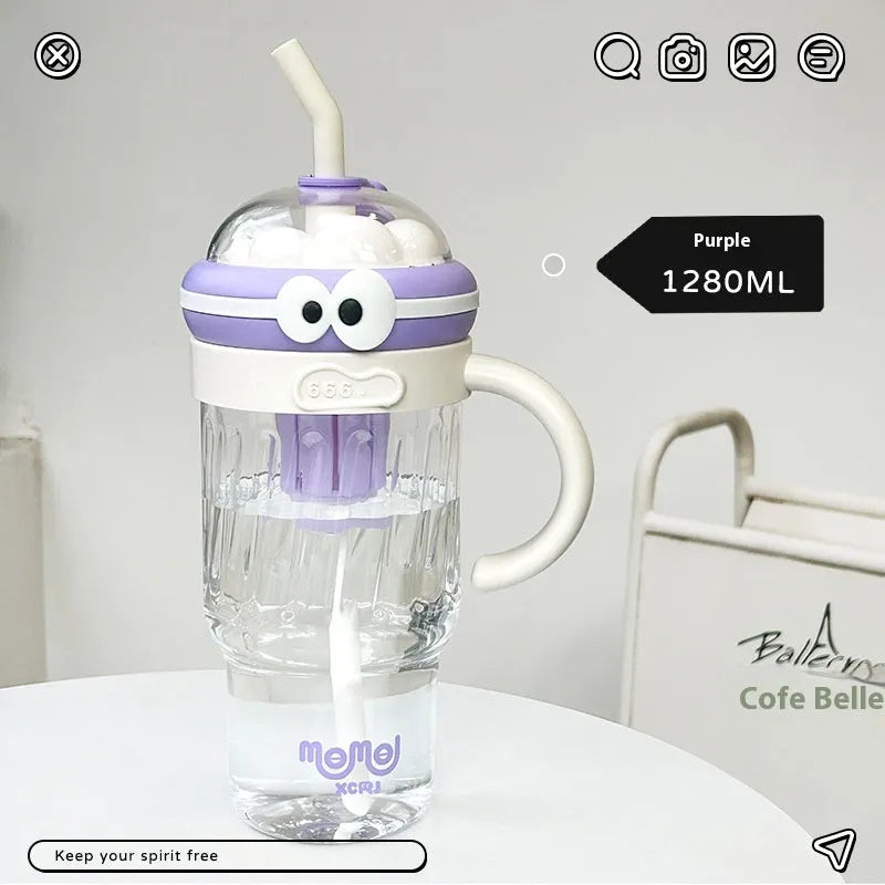 Minimalist Water Cup Straw Large Capacity Large Ice Cup - Bellarte Enchanté Minimalist Water Cup Straw Large Capacity Large Ice Cup