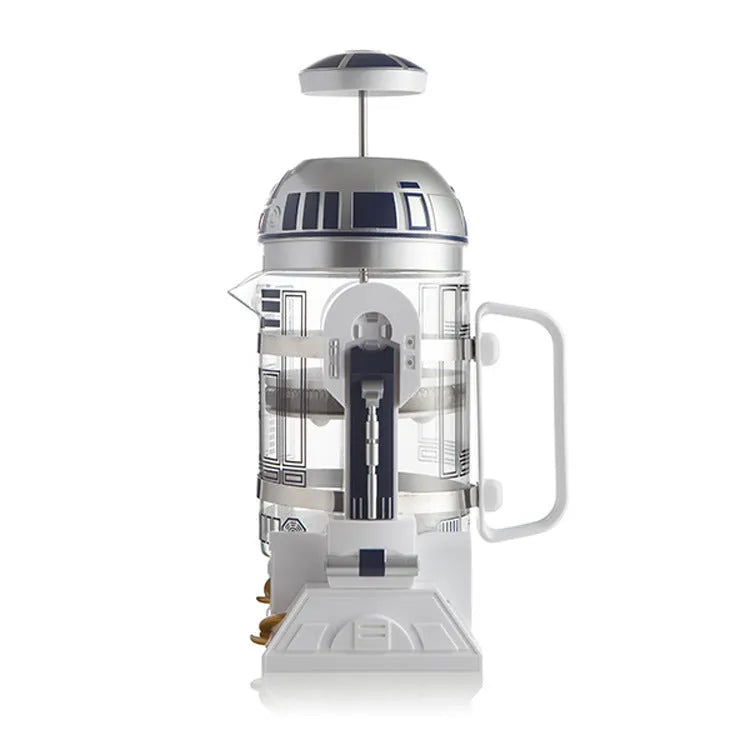 Moka Hand Coffee Maker Robot Coffee Pot Machine French Press Pot 24cm High Stainless Steel Glass - Bellarte Enchanté Moka Hand Coffee Maker Robot Coffee Pot Machine French Press Pot 24cm High Stainless Steel Glass