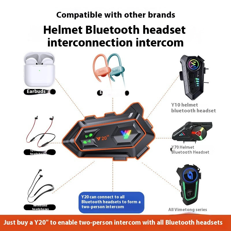 Motorcycle Rider Helmet Bluetooth Headset - Bellarte Enchanté Motorcycle Rider Helmet Bluetooth Headset