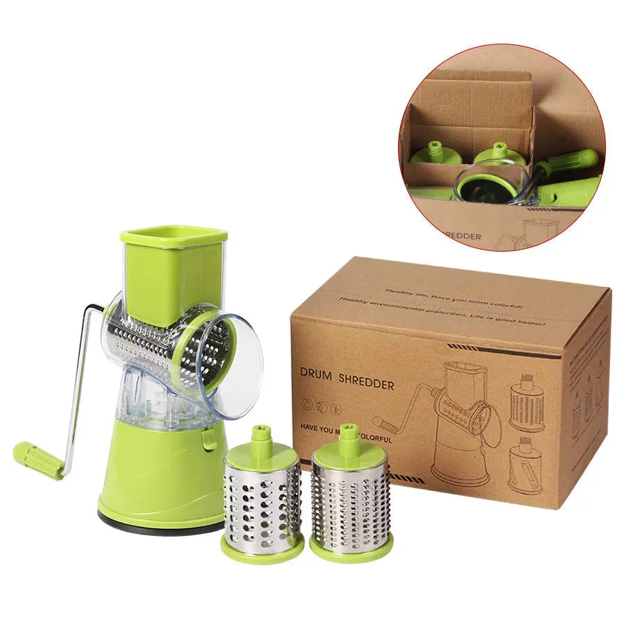 Multi-function Drum Cutter Manual Stainless Steel Grating - Bellarte Enchanté Multi-function Drum Cutter Manual Stainless Steel Grating