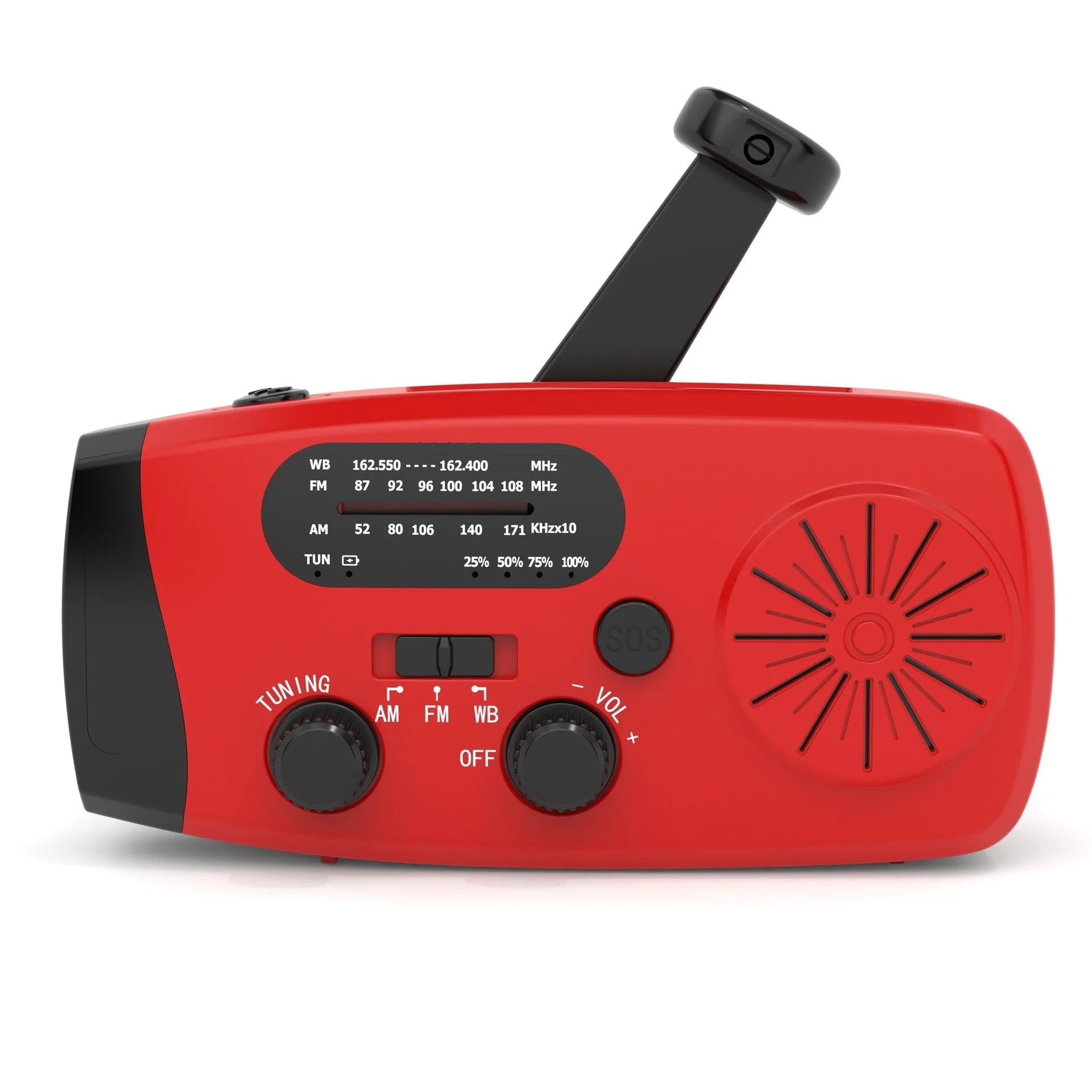 Multi Functional Solar Powered Portable Emergency Radio - Bellarte Enchanté Multi Functional Solar Powered Portable Emergency Radio