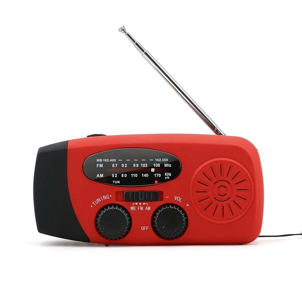 Multi Functional Solar Powered Portable Emergency Radio - Bellarte Enchanté Multi Functional Solar Powered Portable Emergency Radio