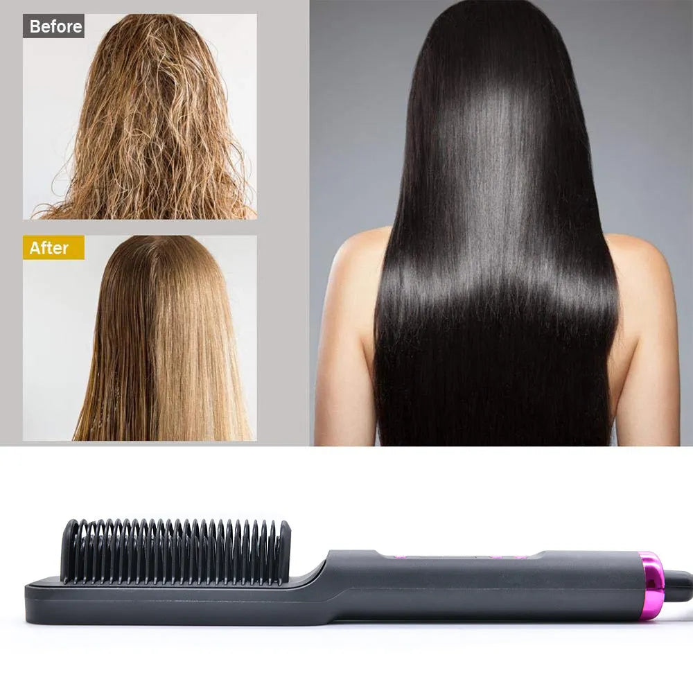Multifunctional Anti-scald Negative Ion Straight Curling Comb - Bellarte Enchanté Multifunctional Anti-scald Negative Ion Straight Curling Comb