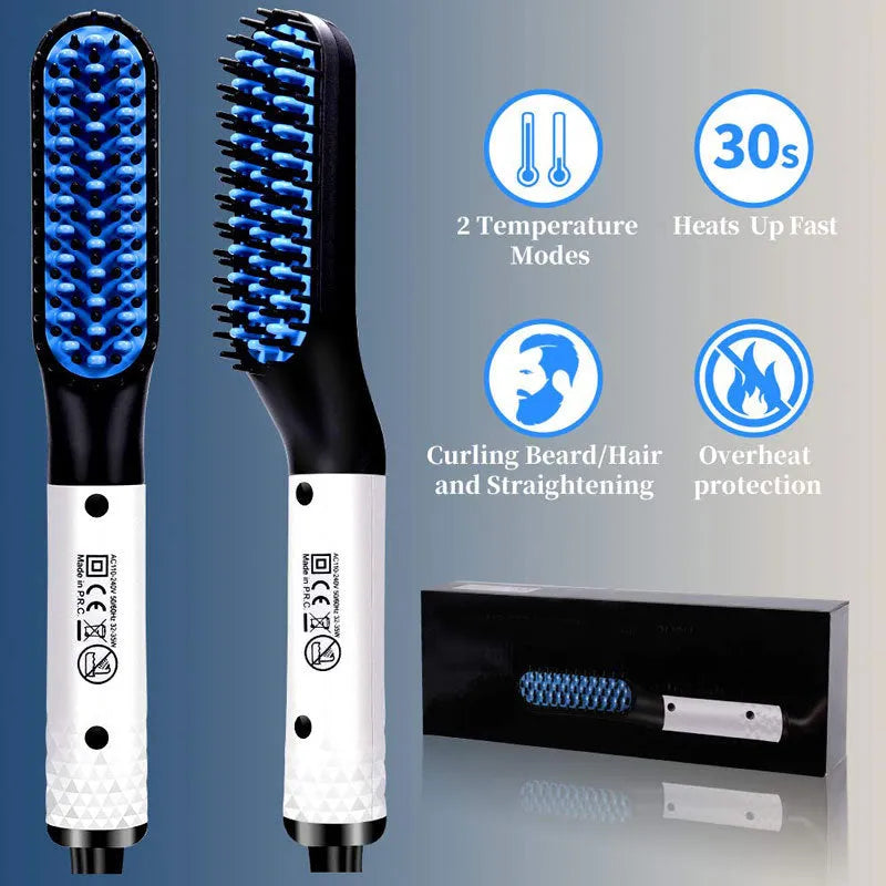 Multifunctional Hair Straightener Hair Comb Brush Men Beard Straightener Straightening - Bellarte Enchanté Multifunctional Hair Straightener Hair Comb Brush Men Beard Straightener Straightening