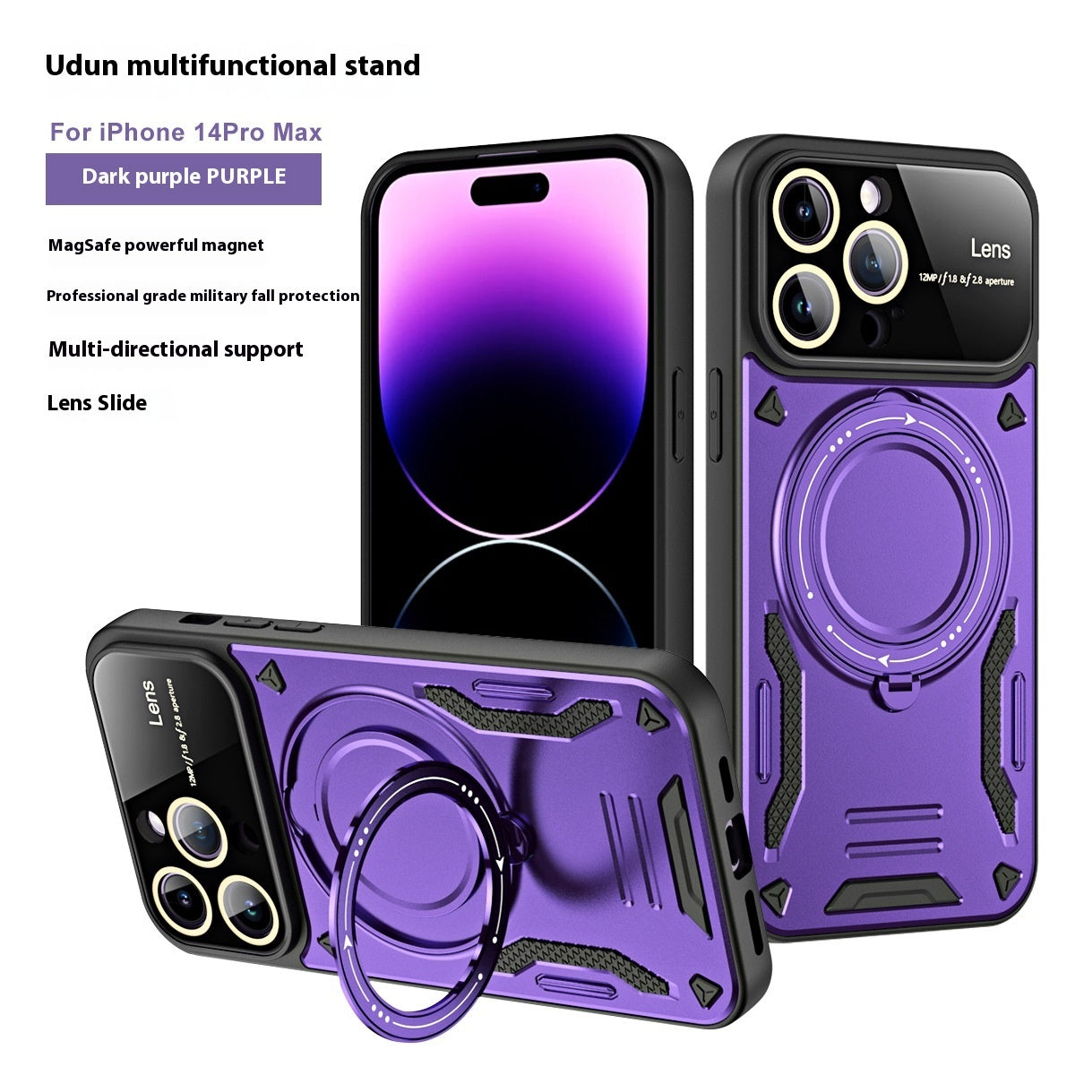 Multifunctional Large Window Magnetic Bracket Phone Case - Bellarte Enchanté Multifunctional Large Window Magnetic Bracket Phone Case