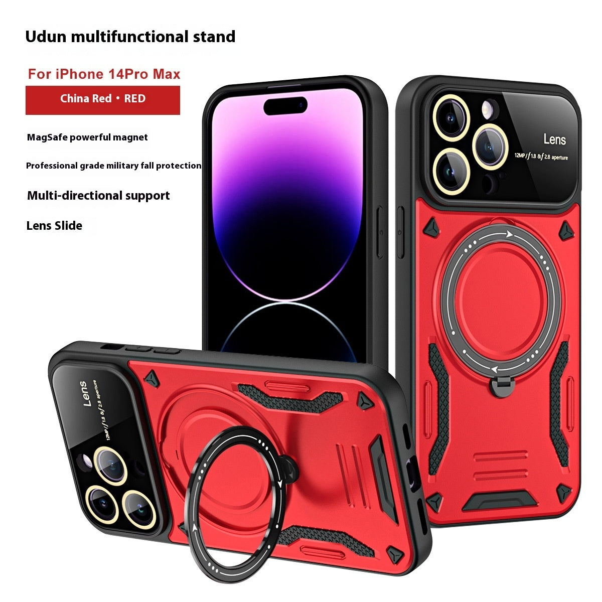 Multifunctional Large Window Magnetic Bracket Phone Case - Bellarte Enchanté Multifunctional Large Window Magnetic Bracket Phone Case