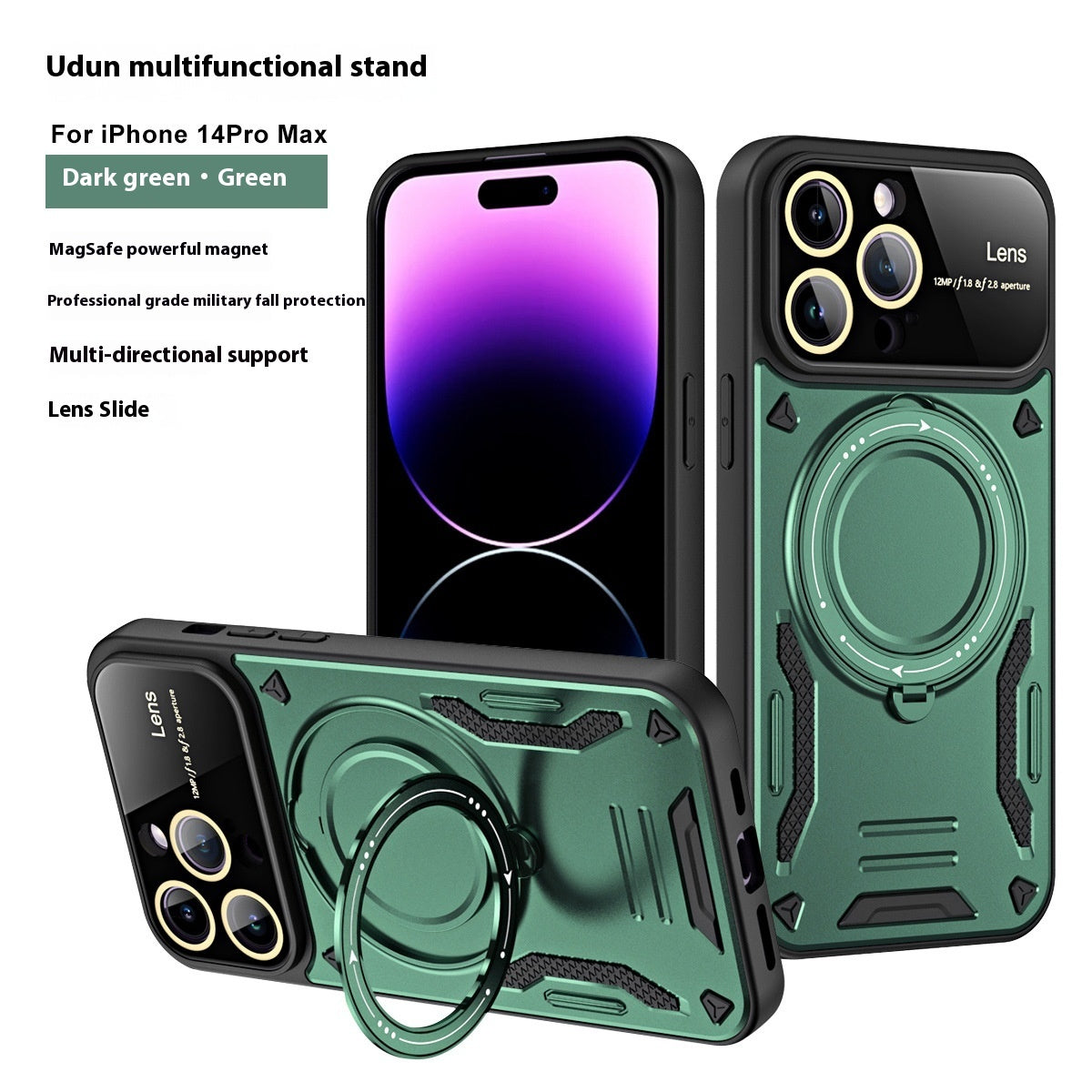 Multifunctional Large Window Magnetic Bracket Phone Case - Bellarte Enchanté Multifunctional Large Window Magnetic Bracket Phone Case