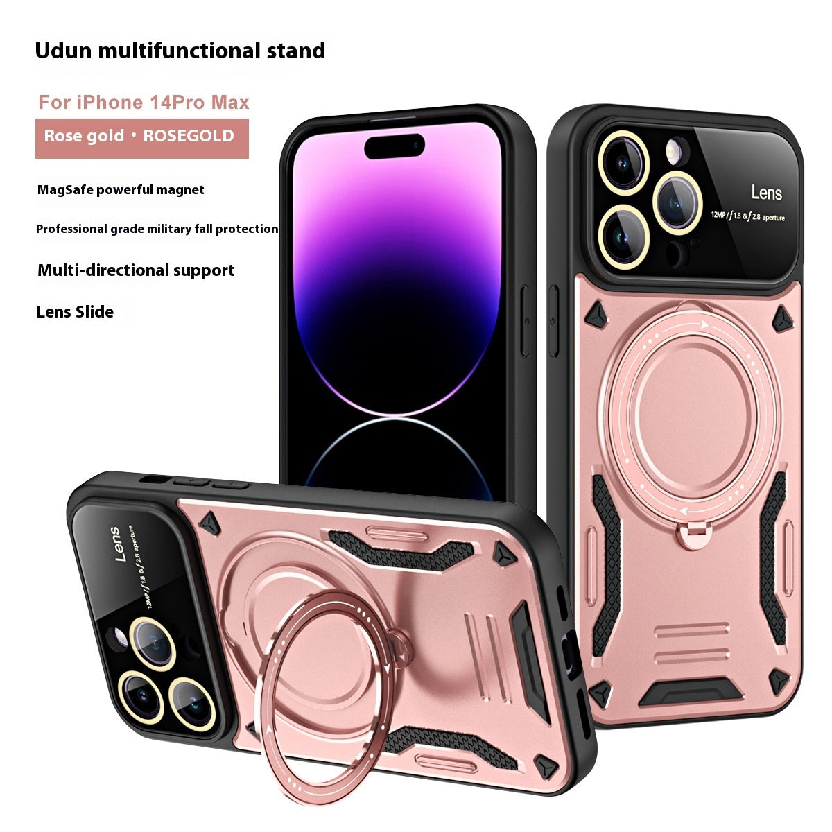 Multifunctional Large Window Magnetic Bracket Phone Case - Bellarte Enchanté Multifunctional Large Window Magnetic Bracket Phone Case