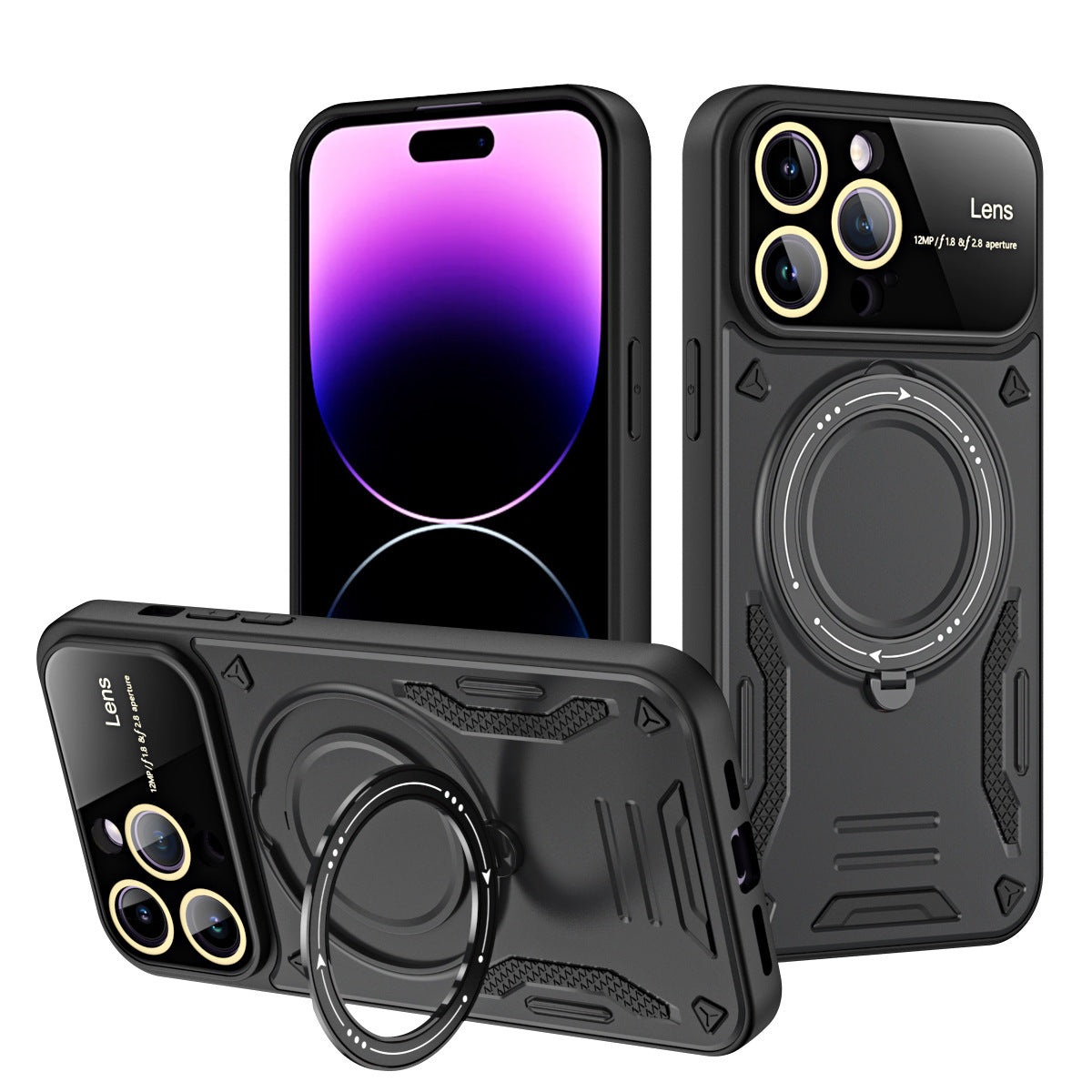 Multifunctional Large Window Magnetic Bracket Phone Case - Bellarte Enchanté Multifunctional Large Window Magnetic Bracket Phone Case