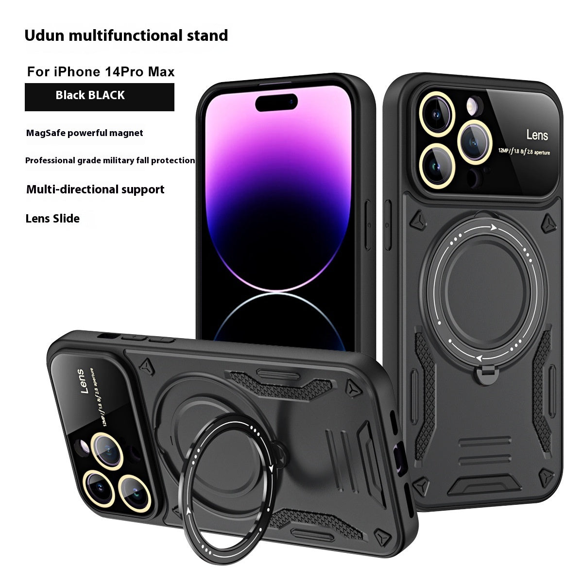 Multifunctional Large Window Magnetic Bracket Phone Case - Bellarte Enchanté Multifunctional Large Window Magnetic Bracket Phone Case