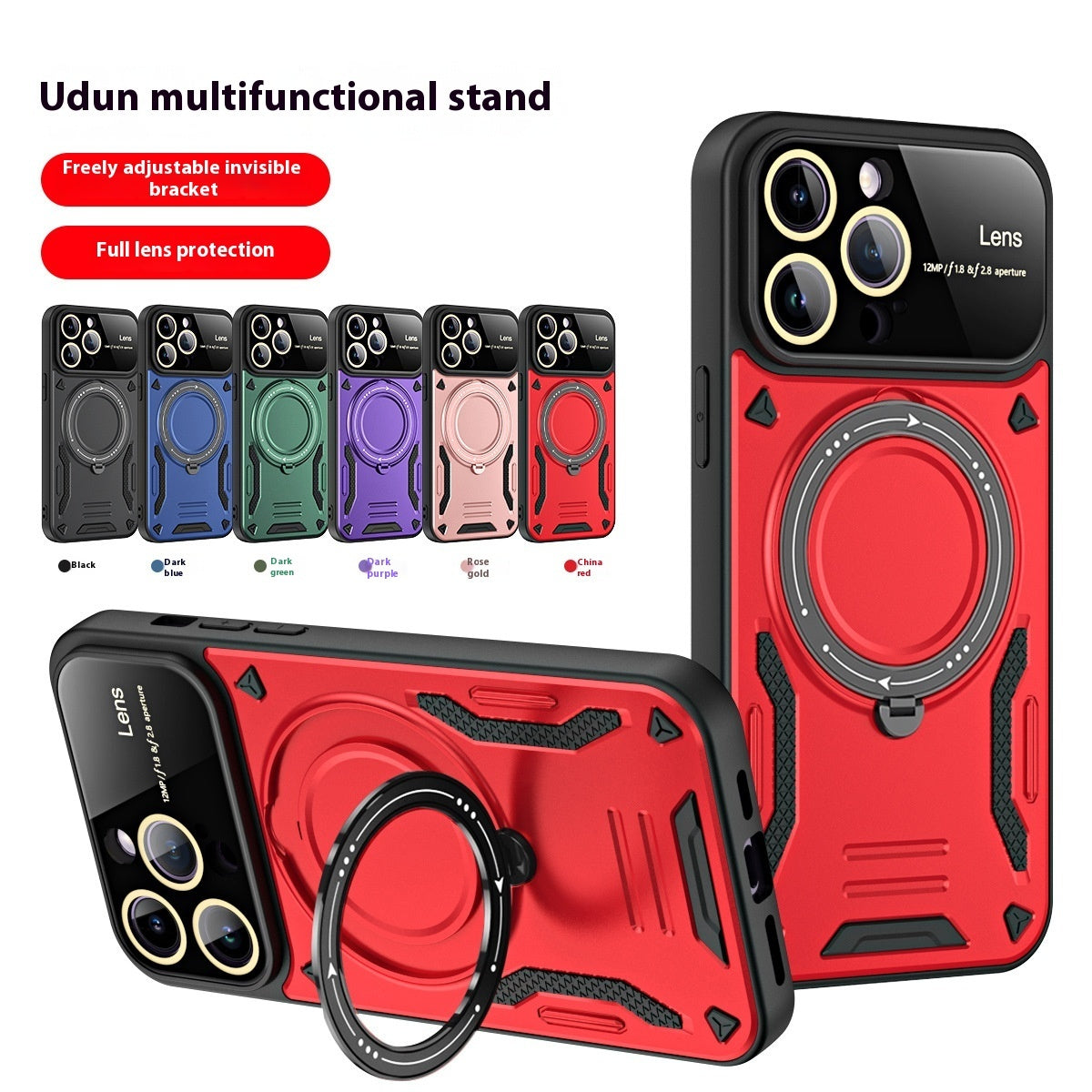 Multifunctional Large Window Magnetic Bracket Phone Case - Bellarte Enchanté Multifunctional Large Window Magnetic Bracket Phone Case