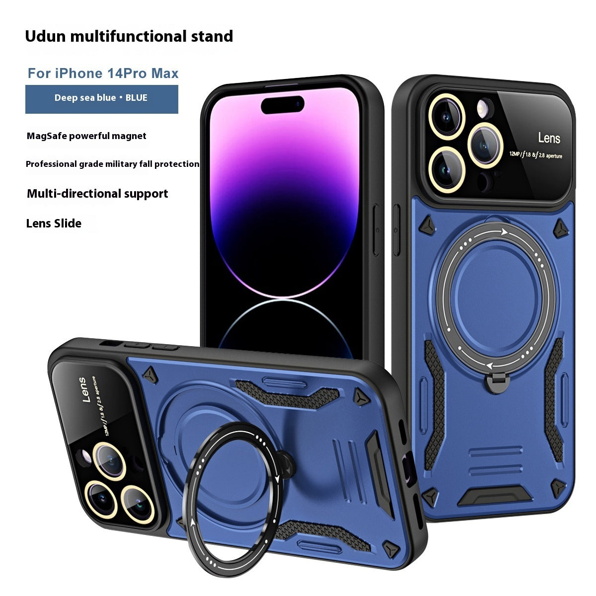 Multifunctional Large Window Magnetic Bracket Phone Case - Bellarte Enchanté Multifunctional Large Window Magnetic Bracket Phone Case