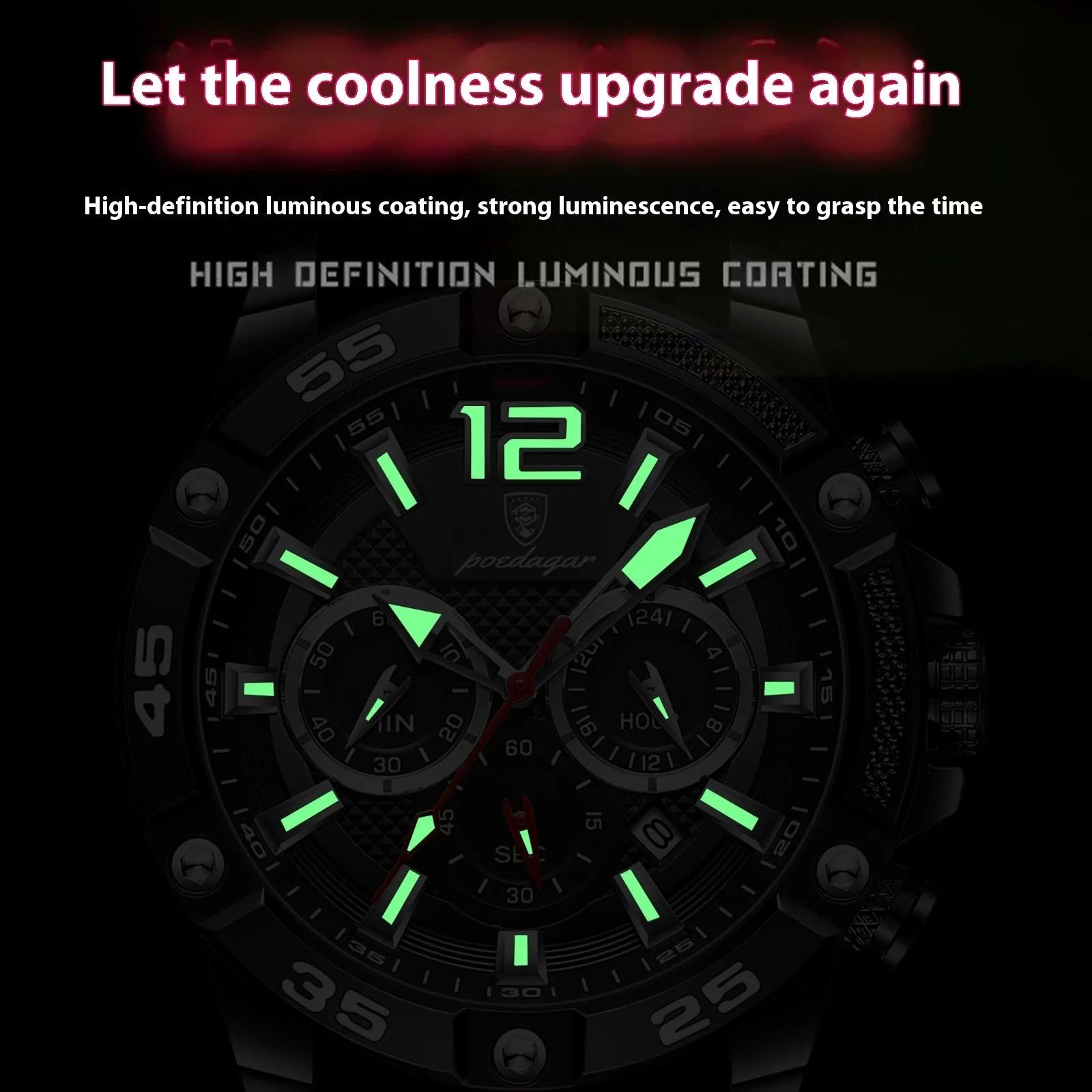 Multifunctional Men's Watch Silicone Band Quartz Wrist Watch - Bellarte Enchanté Multifunctional Men's Watch Silicone Band Quartz Wrist Watch