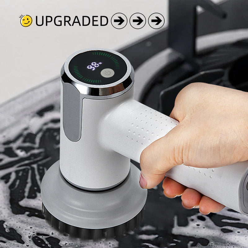 Multifunctional Smart Display Electric Cleaning Brush Wireless Kitchen Sink Cleaning Brush Waterproof Electric Pot Brush Cleaning Tool - Bellarte Enchanté Multifunctional Smart Display Electric Cleaning Brush Wireless Kitchen Sink Cleaning Brush Waterproof Electric Pot Brush Cleaning Tool