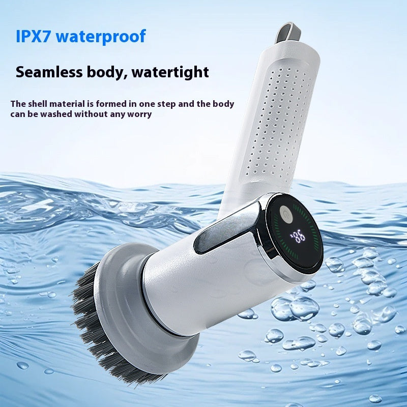 Multifunctional Smart Display Electric Cleaning Brush Wireless Kitchen Sink Cleaning Brush Waterproof Electric Pot Brush Cleaning Tool - Bellarte Enchanté Multifunctional Smart Display Electric Cleaning Brush Wireless Kitchen Sink Cleaning Brush Waterproof Electric Pot Brush Cleaning Tool