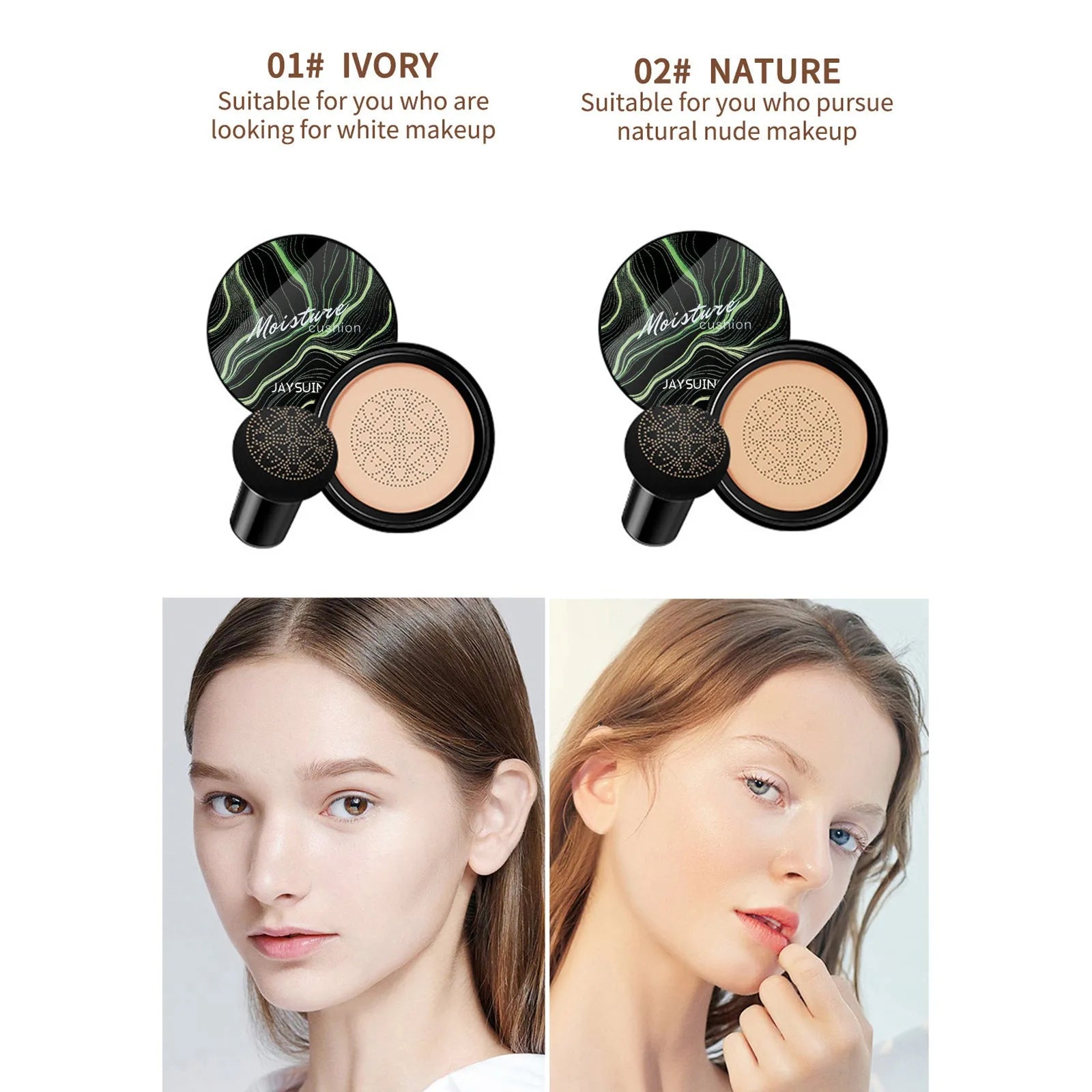 Mushroom-shaped Haircut Air Cushion Moisturizing Long-lasting Foundation - Bellarte Enchanté Mushroom-shaped Haircut Air Cushion Moisturizing Long-lasting Foundation