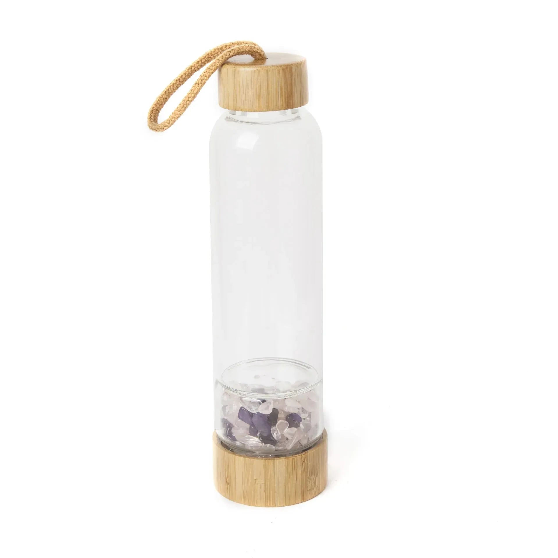 Natural crystal gravel water bottle - Bellarte Enchanté Natural crystal gravel water bottle