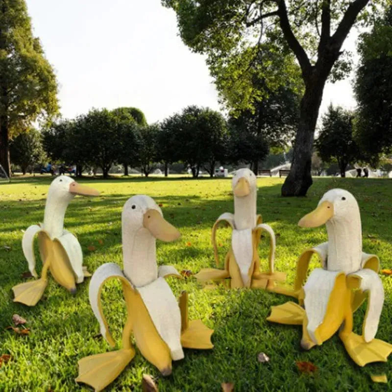 New Banana Duck Decor Creative Art Ornament Creative Furnishing Articles Interesting Jardin Garden Decoration Statue - Bellarte Enchanté New Banana Duck Decor Creative Art Ornament Creative Furnishing Articles Interesting Jardin Garden Decoration Statue